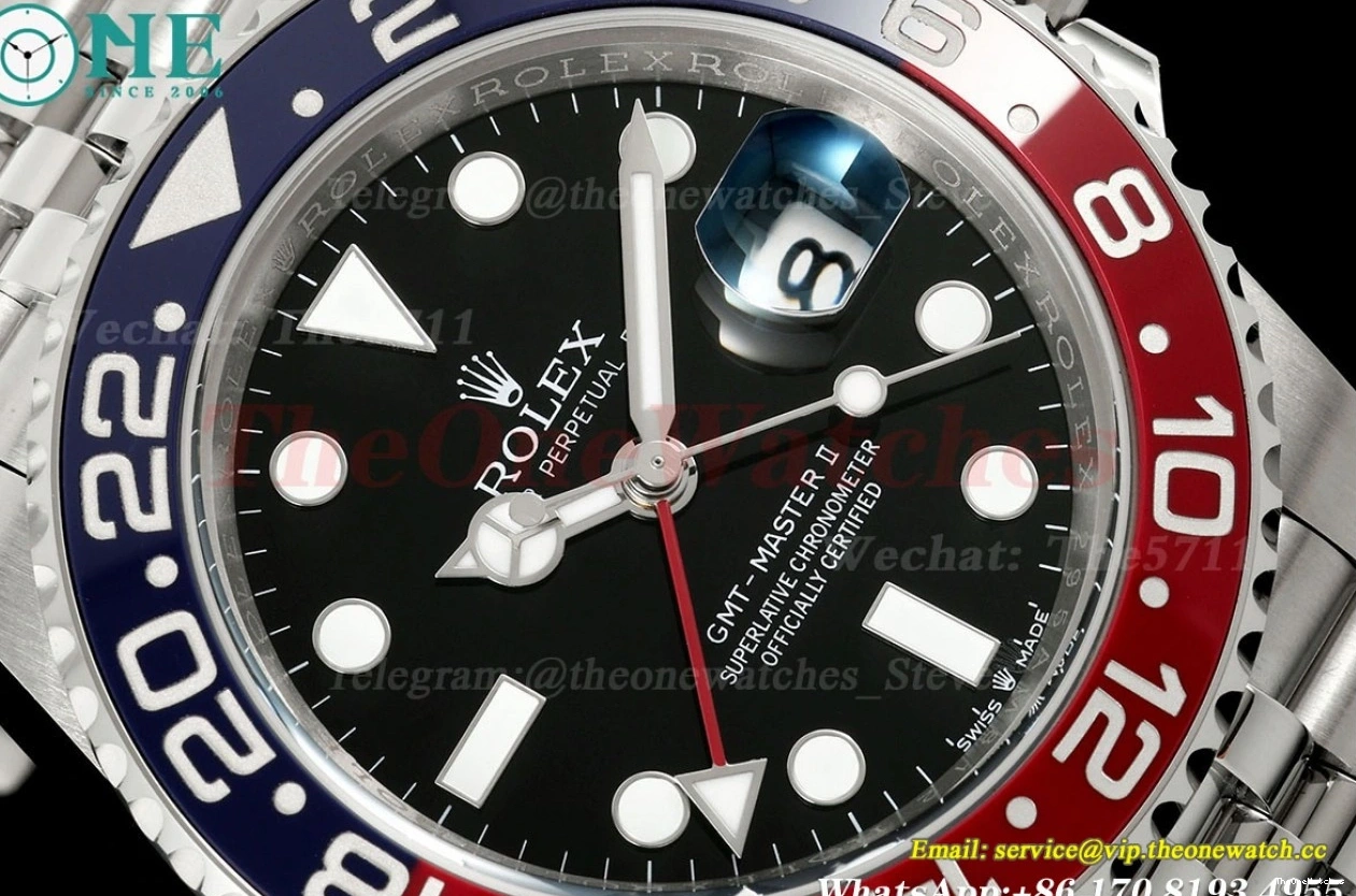 SS 40mm Black SS 126710 V2 II Master GMT Pepsi EWEF Jub SH3285 Dial 0502